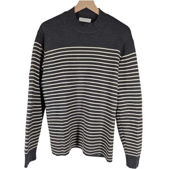 EVERLANE Marino Wool Striped Pullover Sweater Women's Size M - Picture 1 of 10